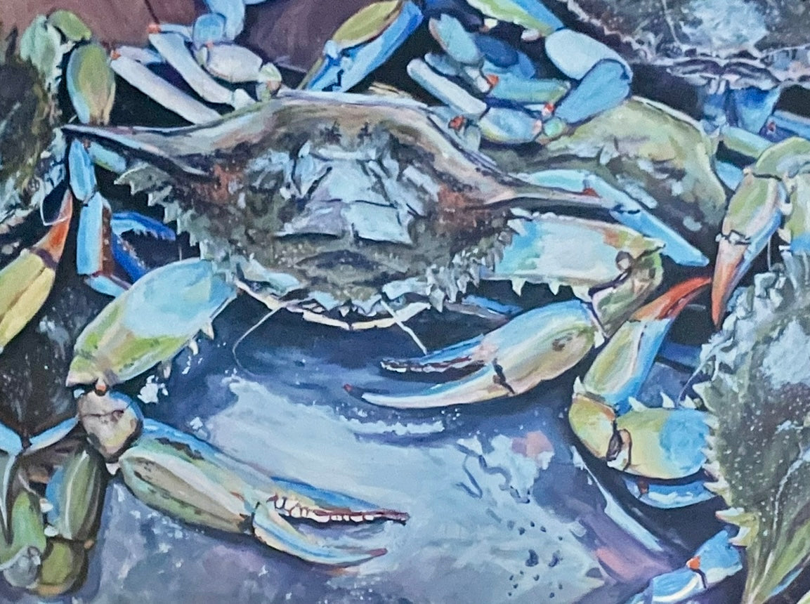 Blue Crabs - Original Oil Painting
