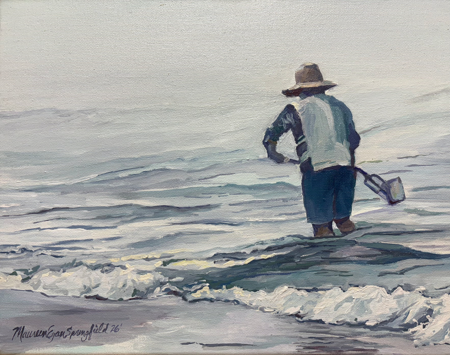 Casperson Fog and Fossils - Original Oil Painting
