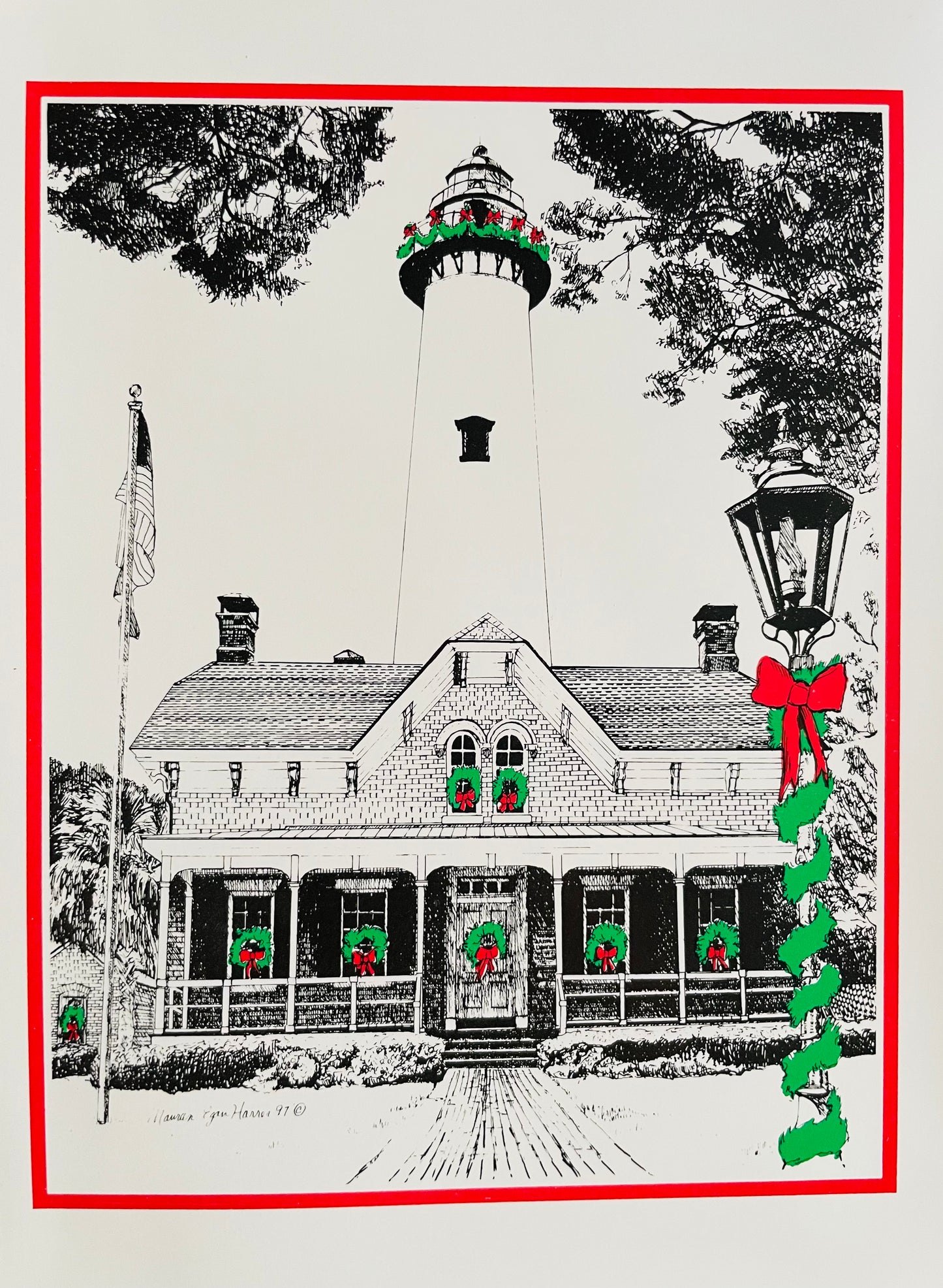 Saint Simons Lighthouse Christmas Cards