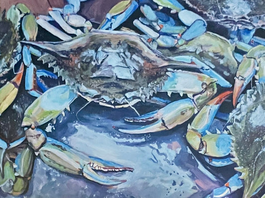 Blue Crabs - Original Oil Painting